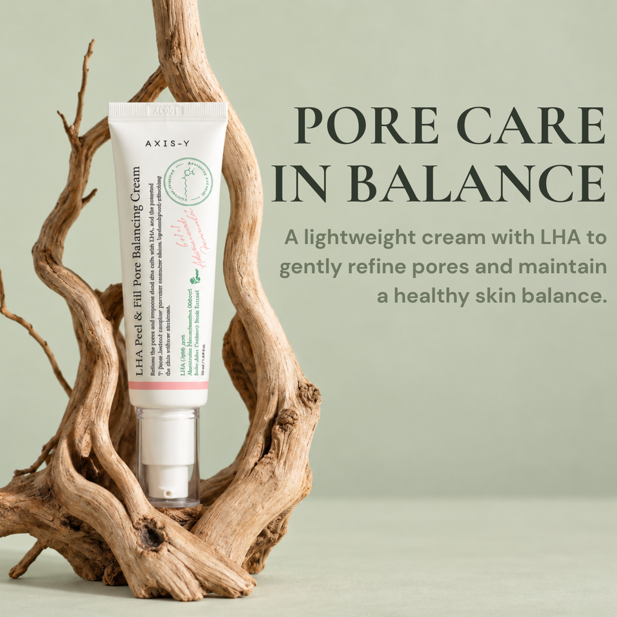 AXIS-Y LHA Peel & Fill Pore Balancing Cream | Hydrating Pore Refining Moisturizer | 80ml