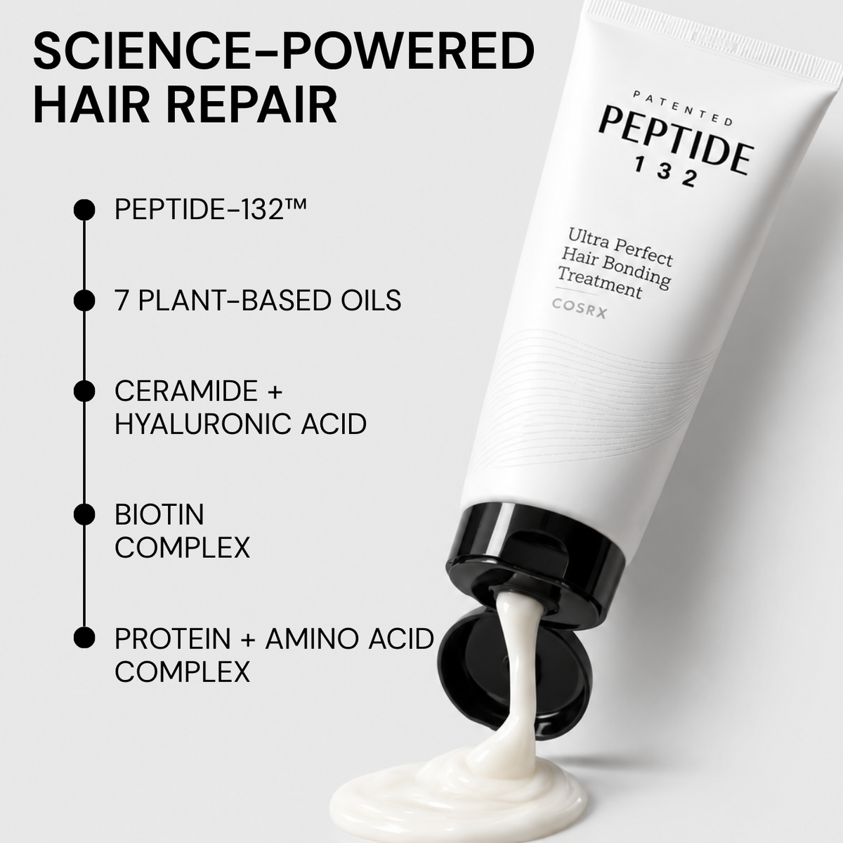 COSRX PEPTIDE 132 Ultra Perfect Hair Bonding Treatment | Intensive Repair & Strengthening Hair Mask