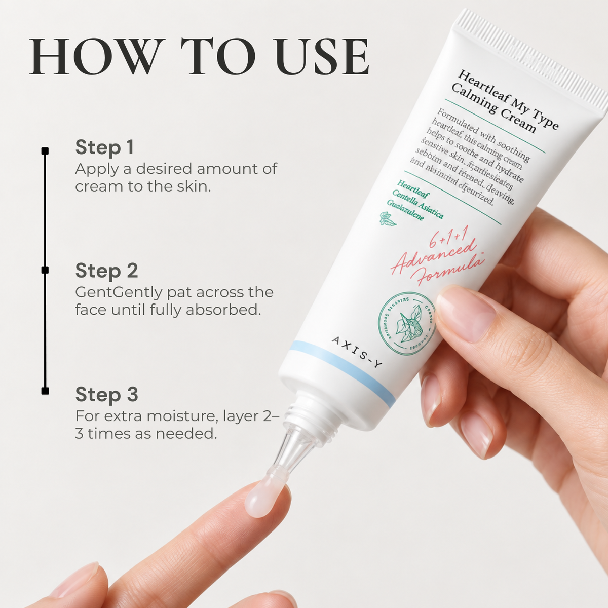 AXIS-Y Heartleaf My Type Calming Cream | Soothing & Hydrating Moisturizer for Sensitive Skin | 60ml