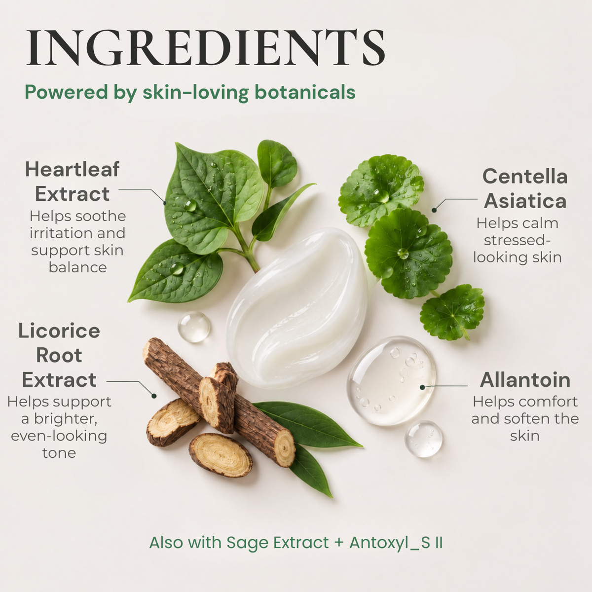 AXIS-Y Heartleaf My Type Calming Cream | Soothing & Hydrating Moisturizer for Sensitive Skin | 60ml