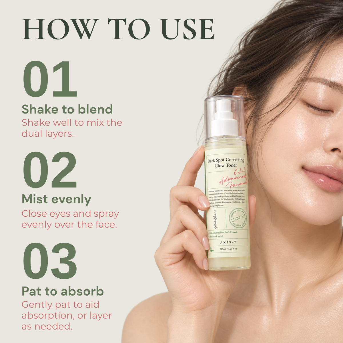 AXIS-Y Dark Spot Correcting Glow Toner | Niacinamide 5% & Glutathione | 125ml