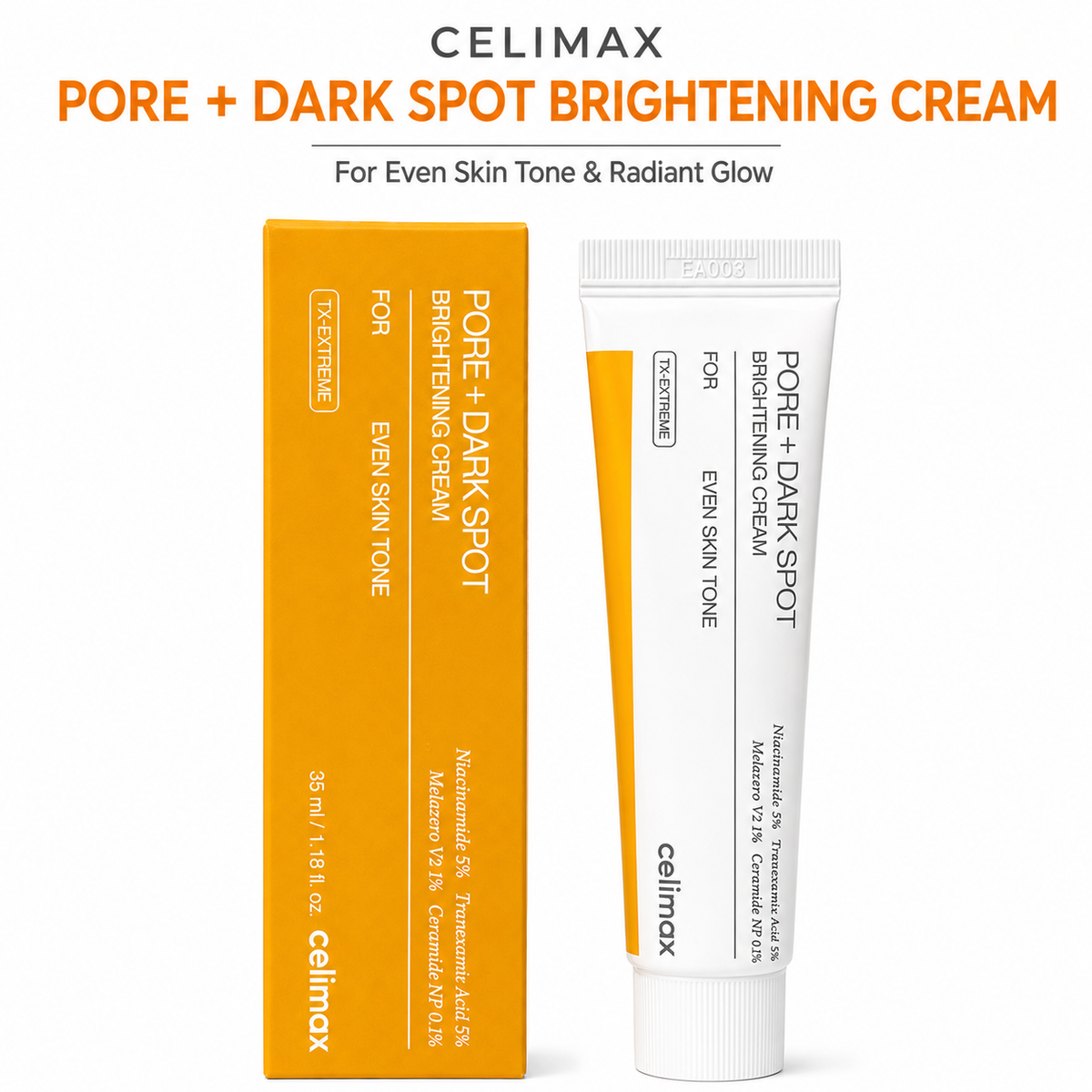 Celimax TX-Extreme Pore + Dark Spot Brightening Cream | Niacinamide & Tranexamic Acid | 35ml