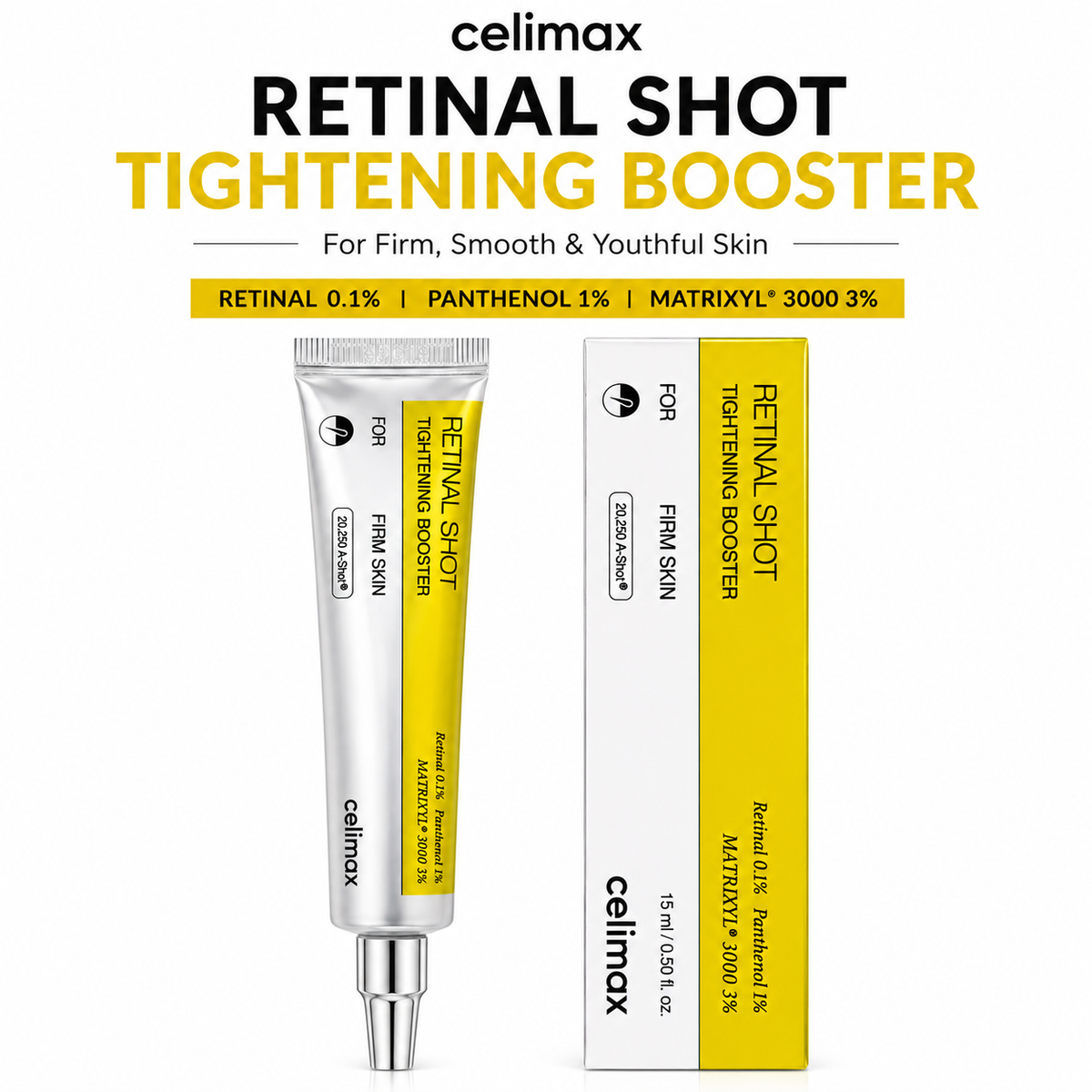 Celimax Retinal Shot Tightening Booster 15ml | 0.1% Retinal Anti-Aging Firming Treatment