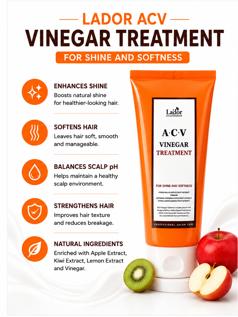 La'dor ACV Vinegar Treatment Hair Conditioner | Deep Nourishing & Shine Hair Treatment | Professional Salon Care