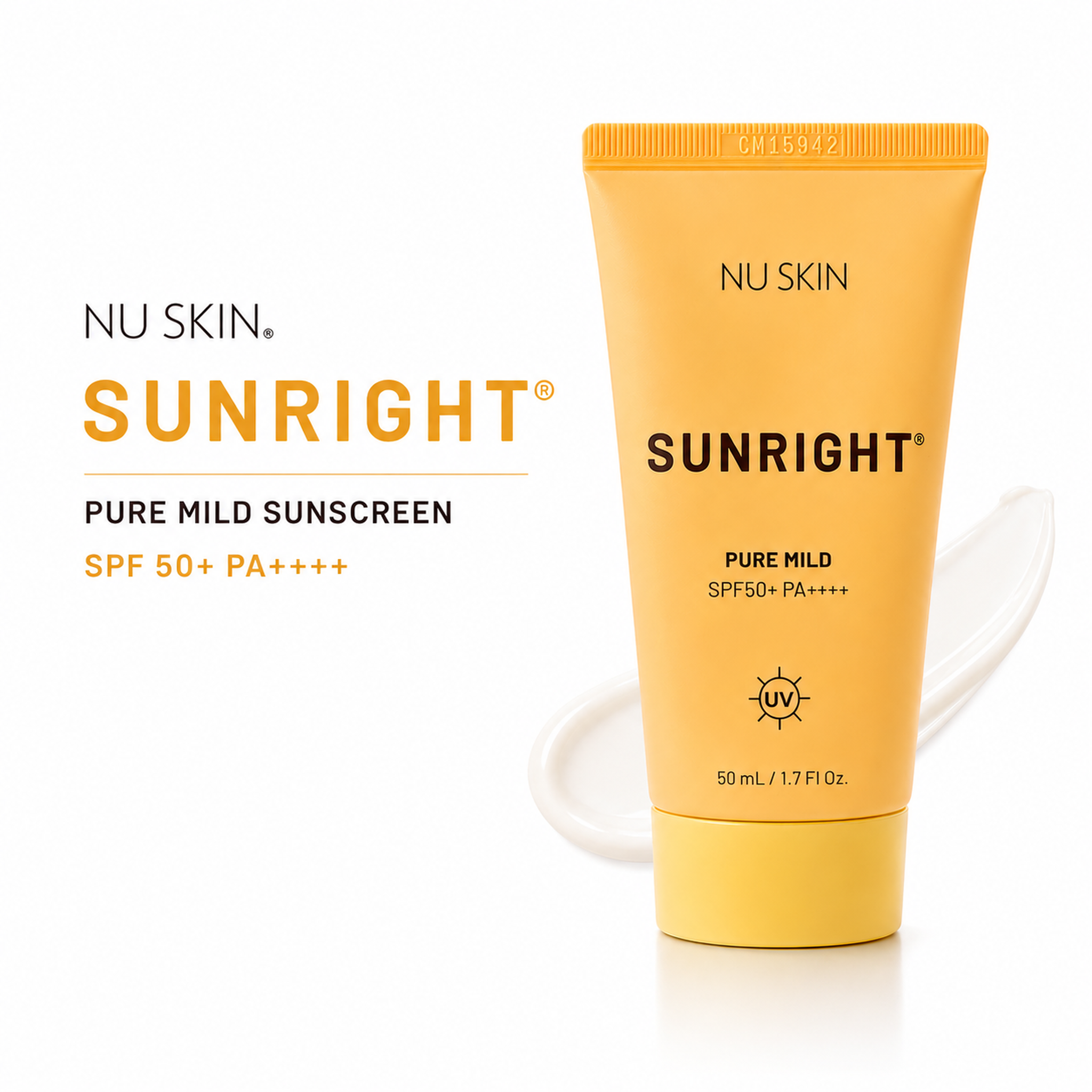 Nu Skin Sunright® Pure Mild Sunscreen SPF 50+ PA++++ | Lightweight Daily UV Protection | 50 mL