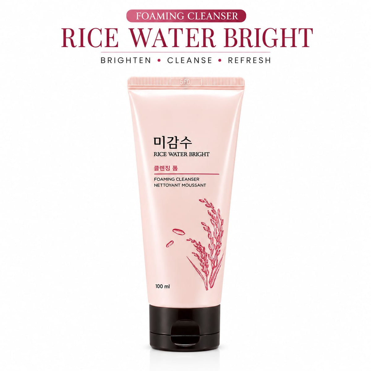 Rice Water Bright Foaming Cleanser – Deep Cleansing & Brightening Face Wash (100 ml)