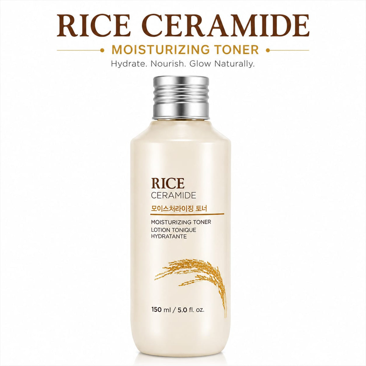 Rice Ceramide Moisturizing Toner | Deep Hydration & Skin Barrier Care | 150 ml