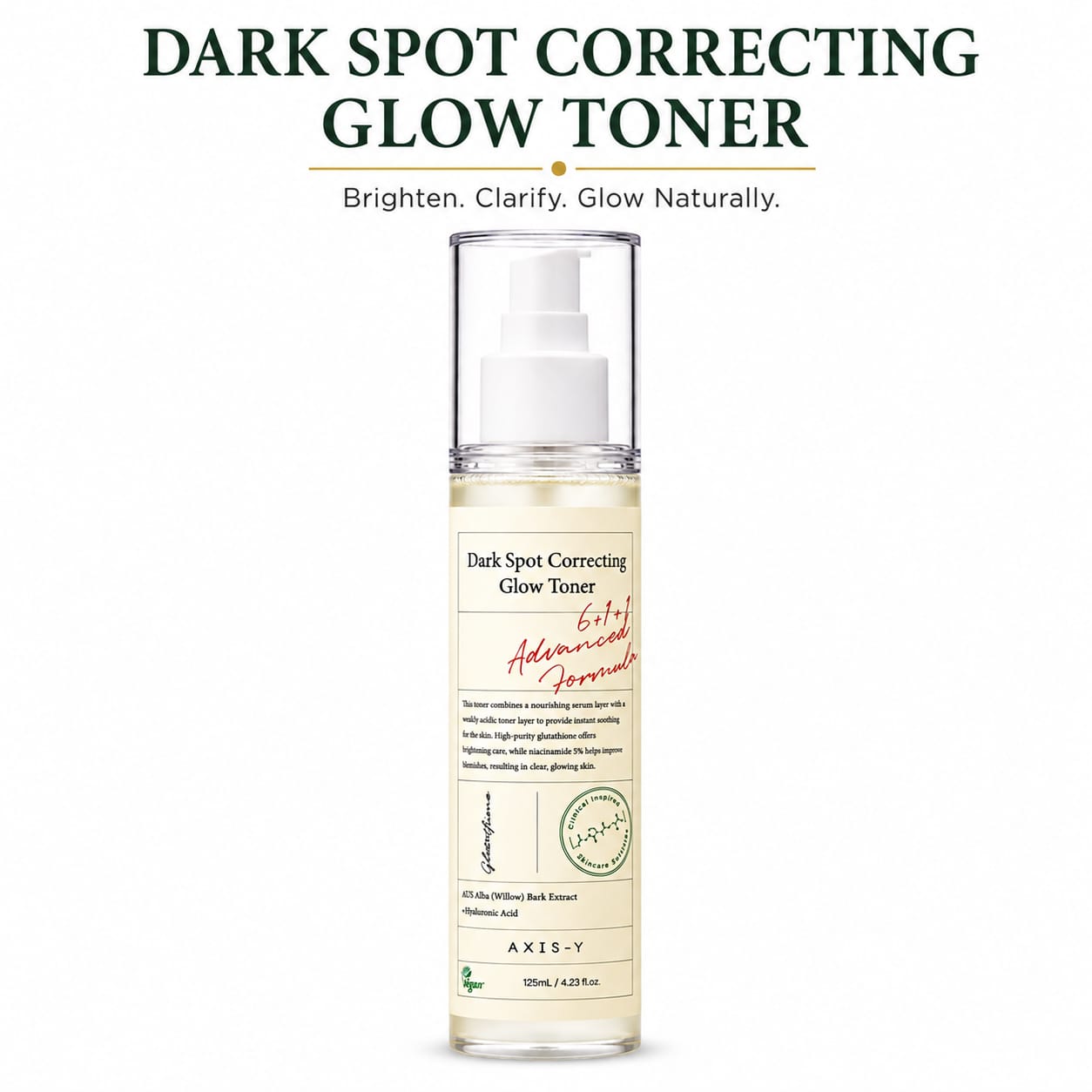 AXIS-Y Dark Spot Correcting Glow Toner | Niacinamide 5% & Glutathione | 125ml