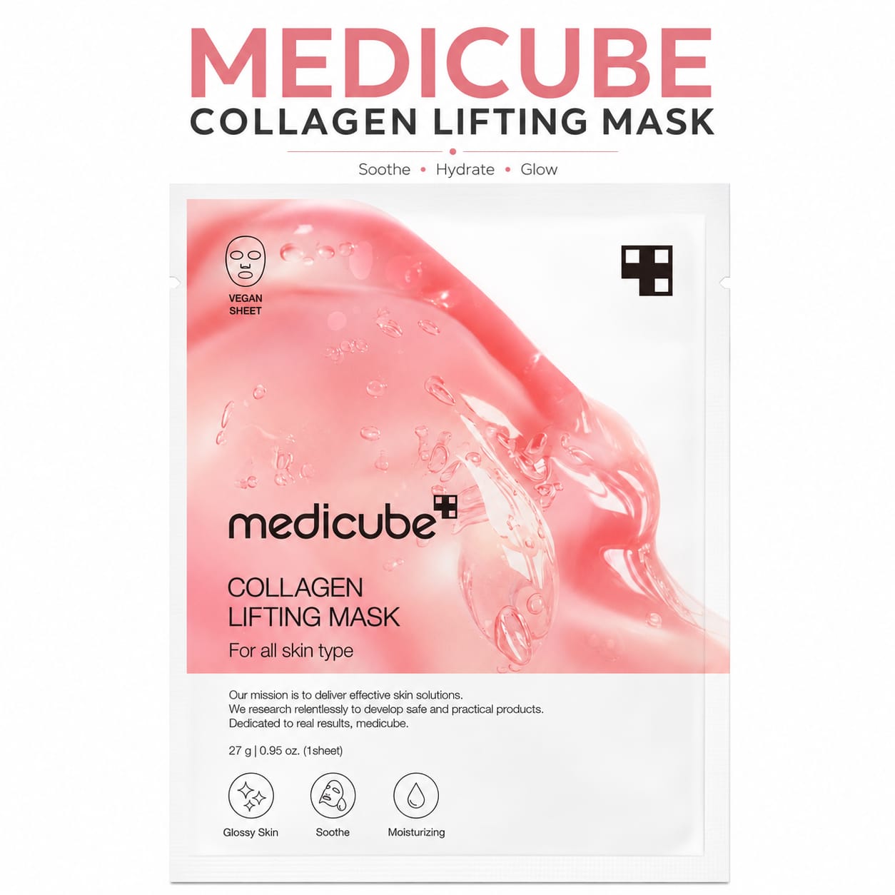 Medicube Collagen Lifting Mask Sheet (27g) | Hydrating & Firming Korean Face Mask for All Skin Types