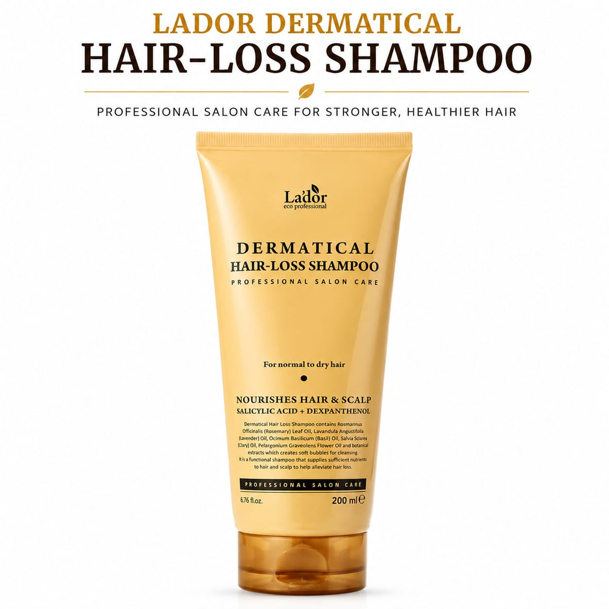 La'dor Dermatical Hair-Loss Shampoo 200ml | Nourishes Hair & Scalp | Professional Salon Care
