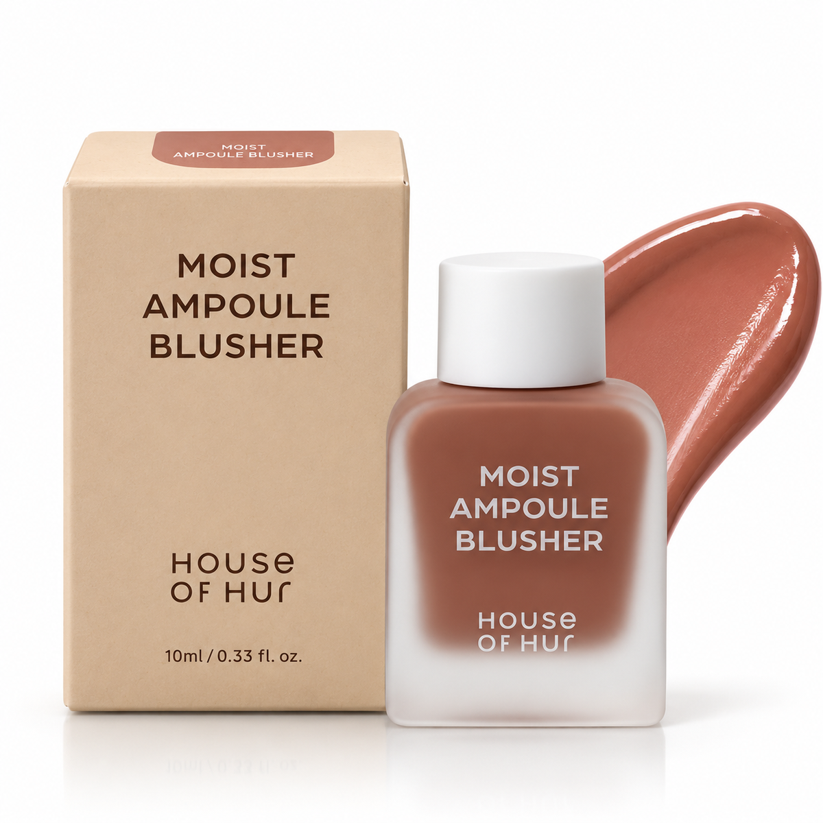 House of Hur Moist Ampoule Blusher 10ml – Korean Liquid Blush for Hydrating, Natural Dewy Glow