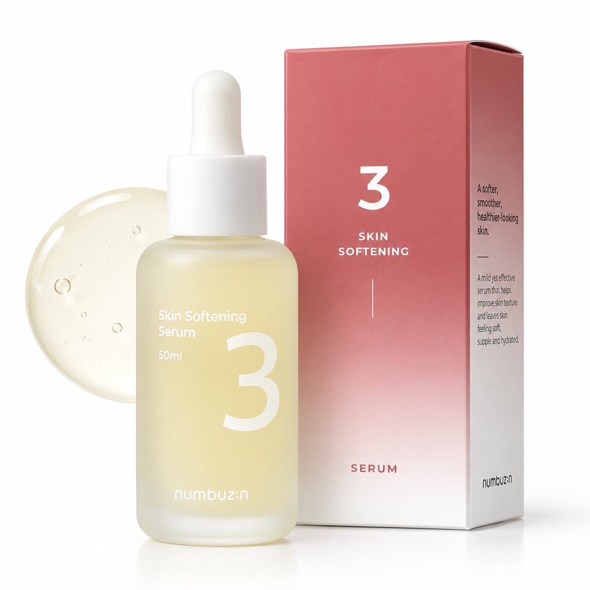Numbuzin No.3 Skin Softening Serum – Hydrating & Smoothing Facial Serum, 50ml